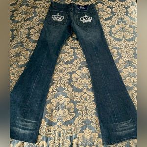 Victoria Beckham Low-Rise Wide Leg Jeans in pristine condition.